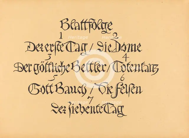 Die Wandlungen Gottes, 1920/1921. Creator: Ernst Barlach.