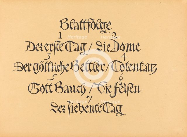 Die Wandlungen Gottes, 1920/1921. Creator: Ernst Barlach.