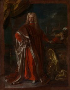 Diego Pignatelli d'Aragona (1687-1750) and an Enslaved African Servant, probably 1731 or 1732. Creator: Francesco Solimena