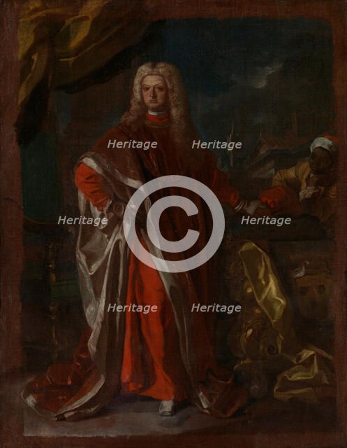 Diego Pignatelli d'Aragona (1687-1750) and an Enslaved African Servant, probably 1731 or 1732. Creator: Francesco Solimena.