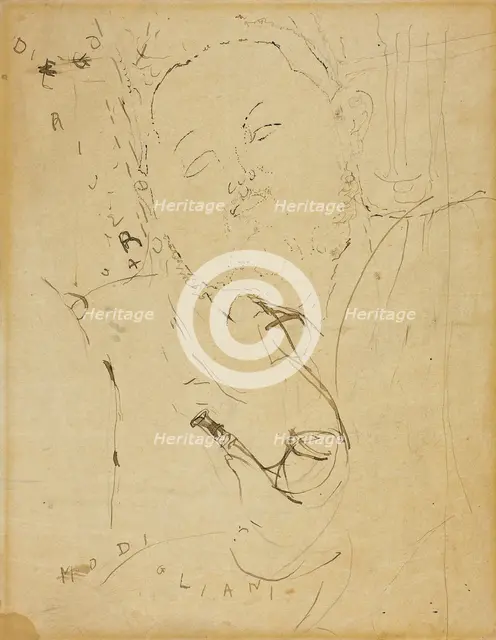Diego Rivera , 1915. Creator: Modigliani, Amedeo (1884-1920).