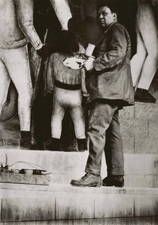 Diego Rivera creates a mural, c1924-1925. Creator: Modotti; Tina (1896-1942)