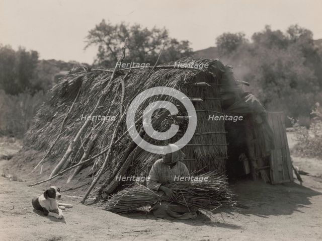 Diegueño house at Campo, c1924. Creator: Edward Sheriff Curtis.