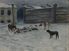 Died of hunger (Drawn from nature), 1919