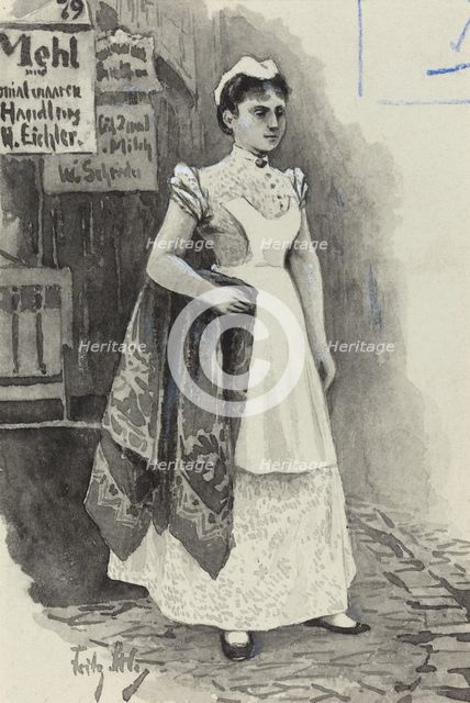 Dienstmadchen, 1893. Creator: Fritz Stoltenberg.