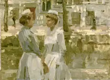 Dienstmeisjes op de Leidsegracht, c.1890-c.1900. Creator: Isaac Lazerus Israels