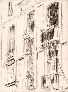 Dieppe, Rue de la Halle au Blé, 1893. Creator: Walter Richard Sickert