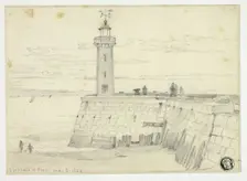Dieppe, West Pier, May 6, 1854. Creator: Edward William Cooke