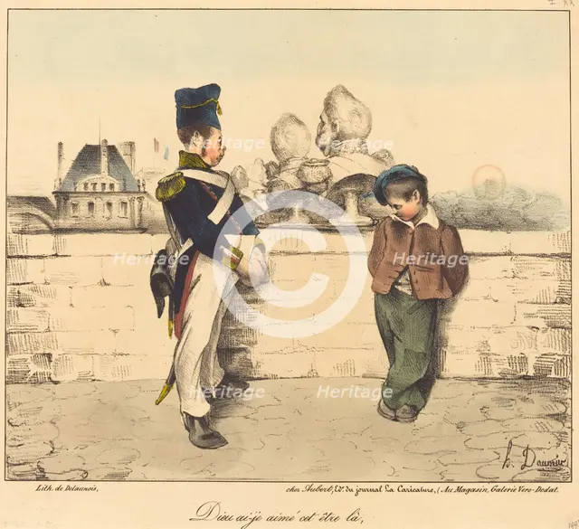 Dieu ai-je aimé cet être la, 1831. Creator: Honore Daumier.