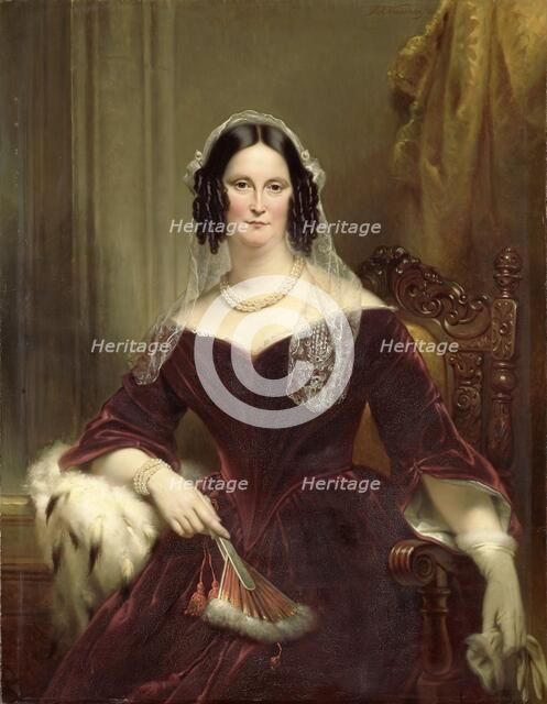Dieuwke Fontein (1800-79), Second Wife (Married 1834) of Adriaan van der Hoop, 1844. Creator: Jan Adam Kruseman.
