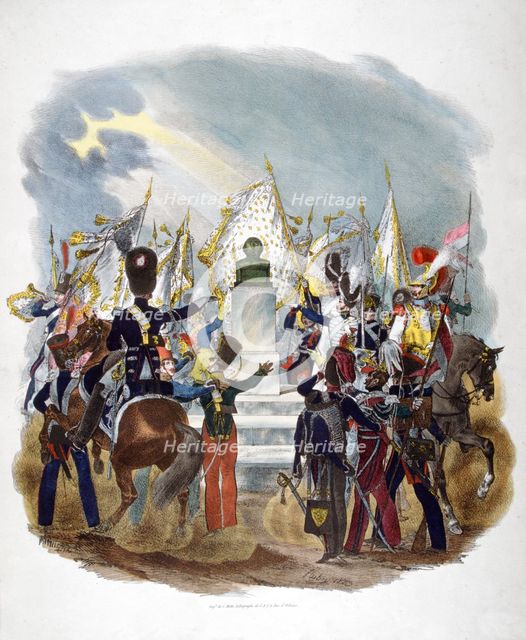 Different French army uniforms and regiments, 1823.  Artist: Charles Etienne Pierre Motte