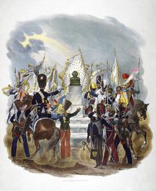 Different French army uniforms and regiments, 1823. Artist: Charles Etienne Pierre Motte