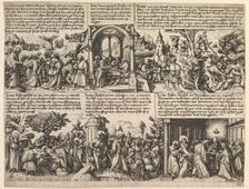 Different Scenes, from the Gospels and from Acta Apostolorum, ca. 1530. Creator: Daniel Hopfer