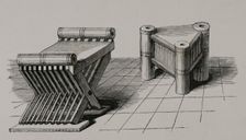 Different seats, 1877. After 14th and 15th century miniatures. Creator: Unknown