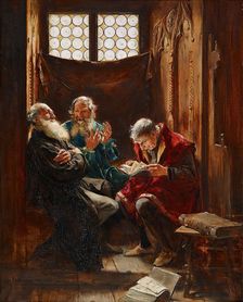 Differences of opinion, 1885. Creator: Leo Reiffenstein