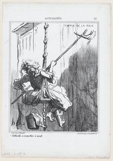 Difficile à remettre à neuf, 1869. Creator: Honore Daumier