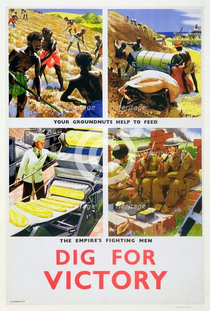 'Dig for Victory', propaganda poster for Britain's African colonies, c1940. Creator: Unknown.