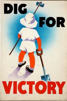 Dig for Victory World War II poster, c1939-c1945. Creator: Mary Tunbridge