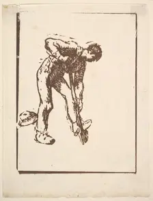 Digger, 1863. Creator: Jean Francois Millet
