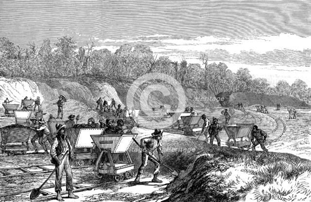 Digging the Panama Canal, 1888. Artist: Unknown