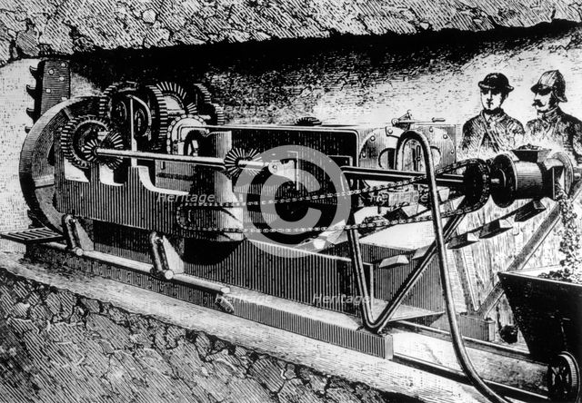 Digging a Channel Tunnel, 19th century. Creator: Unknown.