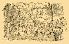 Digging and Washing For Gold In Australia In 1851 c1930. Creator: Unknown