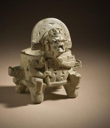 Dignitary on Double-Headed Serpent Throne, between 800 and 1500. Creator: Unknown