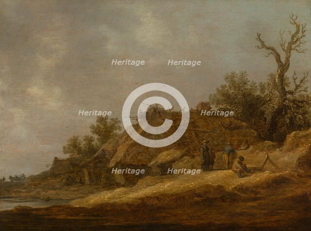 Dilapidated Farmhouse with Peasants. Creator: Jan van Goyen.