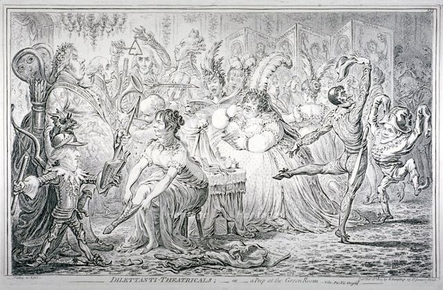 'Dilettanti-theatricals; or a peep at the Green Room', 1803. Artist: James Gillray