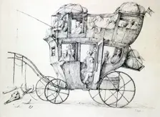 Diligence c1850-1890. Artist: Stanislas Lepine