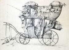 Diligence c1850-1890. Artist: Stanislas Lepine