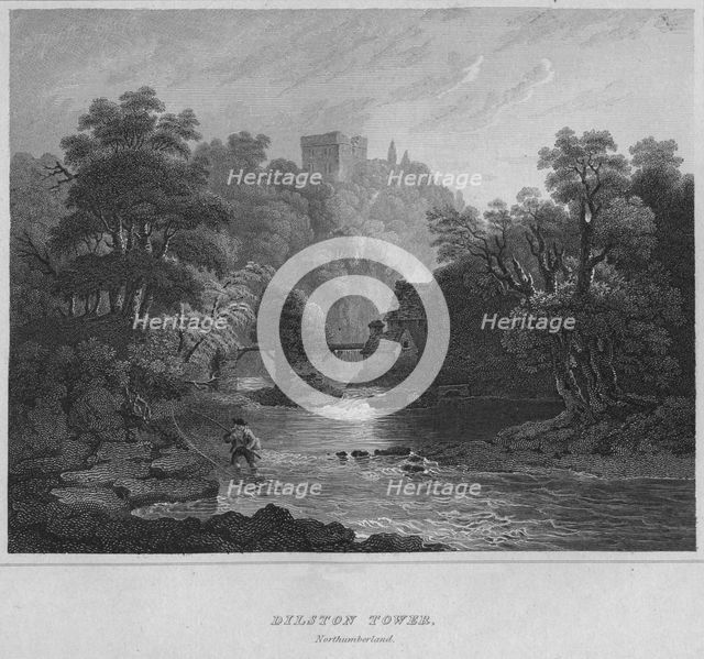 'Dilston Tower, Northumberland', 1814. Artist: John Greig.
