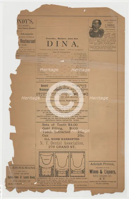 Dina, c1890 - 1899. Creator: Unknown.