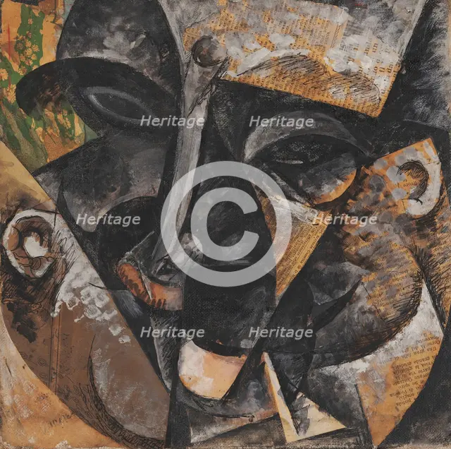 Dinamismo di una testa d'uomo, 1915. Creator: Boccioni, Umberto (1882-1916).