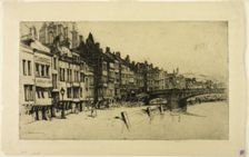 Dinant, plate nine from the Belgian Set, 1907. Creator: David Young Cameron