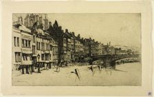 Dinant, plate nine from the Belgian Set, 1907. Creator: David Young Cameron