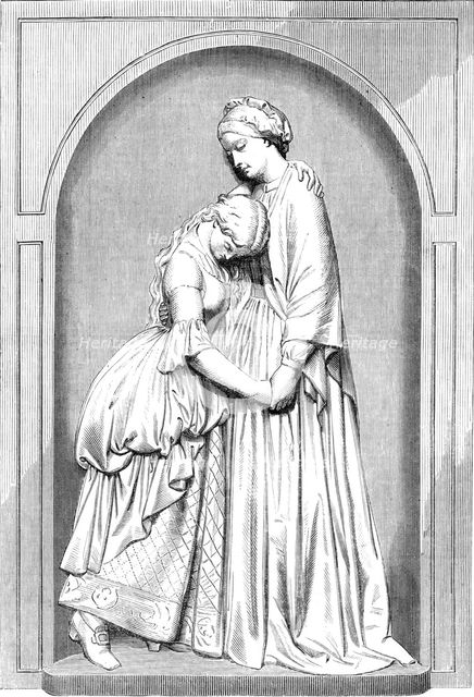 "Dinah Consoling Hetty in Prison," by F. J. Williamson, 1870. Creator: Unknown.