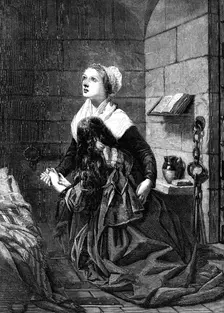 "Dinah's Prayer", by J. Bostock, in the exhibition of the Royal Academy, 1861. Creator: Unknown