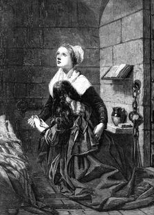 "Dinah's Prayer", by J. Bostock, in the exhibition of the Royal Academy, 1861. Creator: Unknown