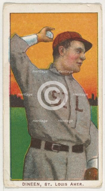 Dineen, St. Louis, American League, from the White Border series (T206) for the America..., 1909-11. Creator: American Tobacco Company.