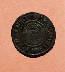 Diner (Catalan title), currency of the time of James II, mint in Mallorca, head