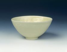 Ding yao lotus pod shaped bowl with moulded phoenixes, Jin dynasty, China, 12th century
