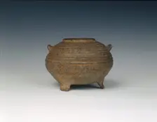 Ding-shaped pottery jar, Western Han dynasty, China, 206 BC-8 AD. Creator: Unknown