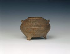 Ding-shaped pottery jar, Western Han dynasty, China, 206 BC-8 AD. Creator: Unknown