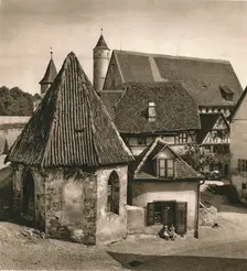Dinkelsbuhl - On the Capuchin Chapel 1931. Artist: Kurt Hielscher