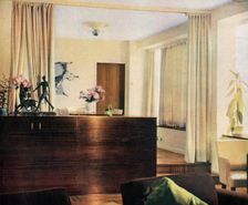Dining-alcove in living-room at Sun House, Hampstead, London 1937. Creator: Unknown