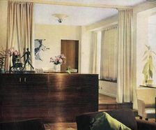 Dining-alcove in living-room at Sun House, Hampstead, London 1937. Creator: Unknown