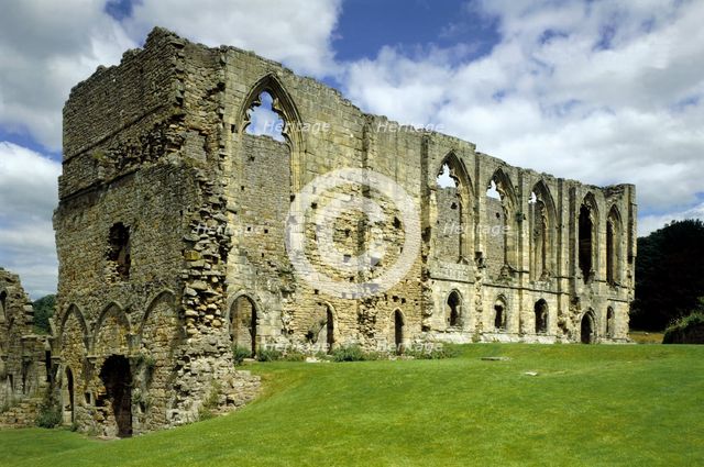 Dining hall from the south, Easby Abbey, North Yorkshire, 2000. Artist: Unknown