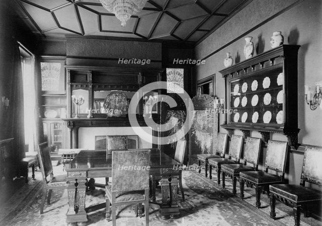 Dining hall in home of Senator Philander Knox, Washington, D.C., between 1890 and 1950. Creator: Frances Benjamin Johnston.