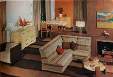 Dining-living-room designed by Mary Davis Gillies for McCall's Magazine c1940